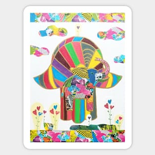 Elephant Hamsa by Harriette Knight Sticker